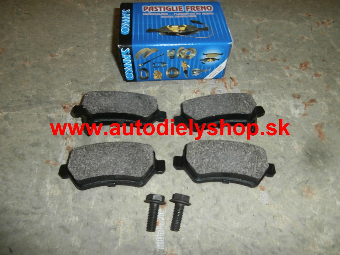 Opel MERIVA 2/03- zadné platničky Sada / SAMKO /