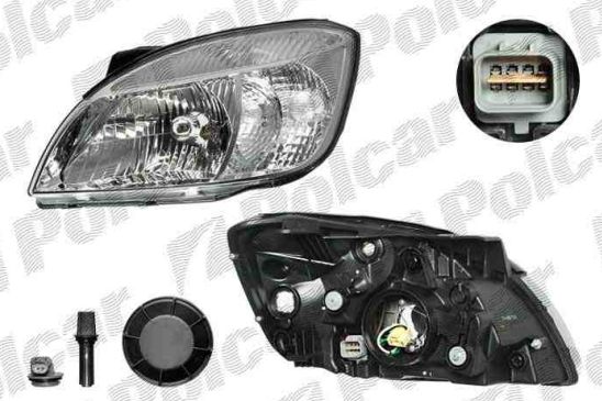 Kia RIO 7/2005-6/2011 svetlo H4 Ľavé / manuálne /