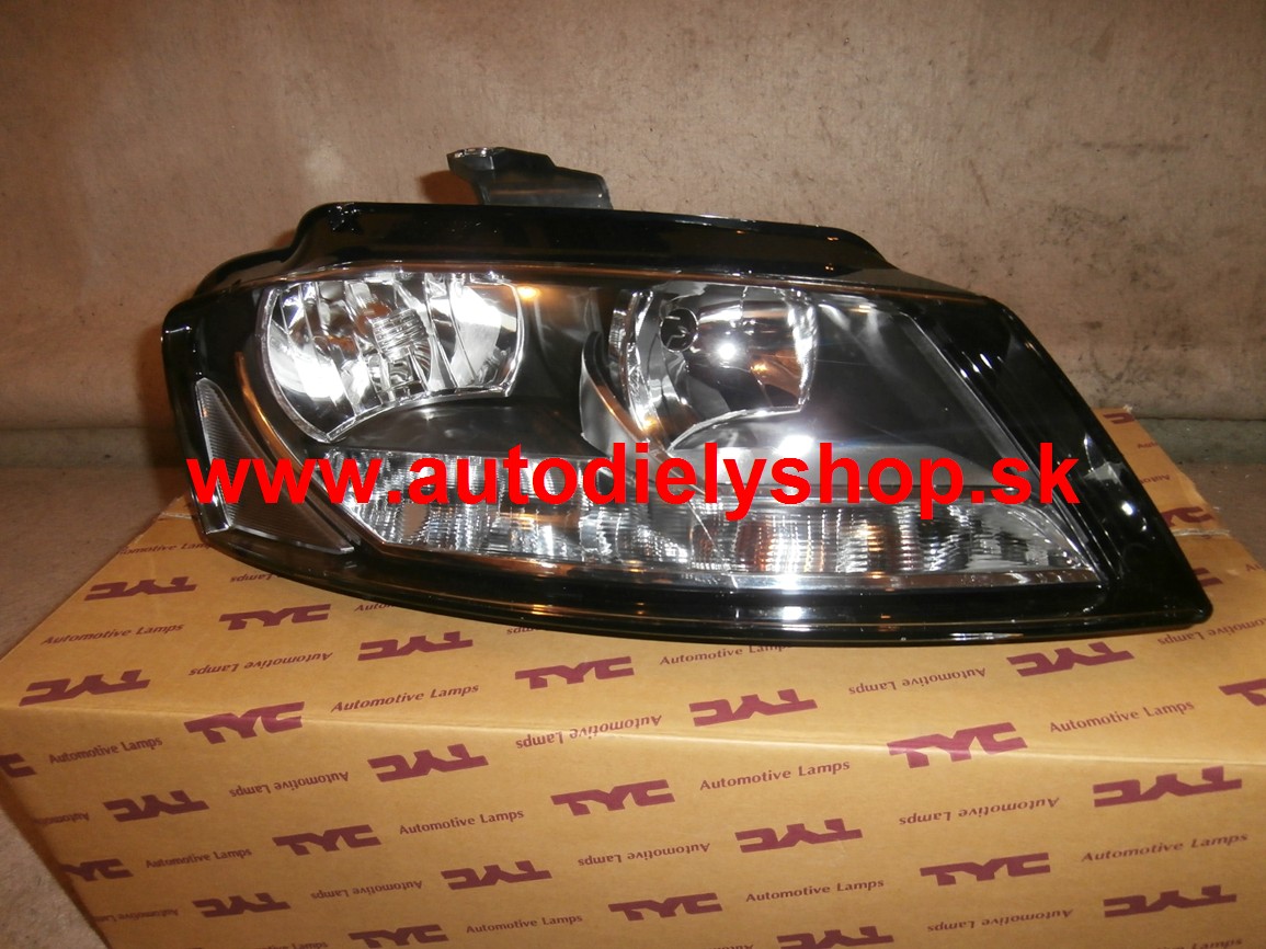 Audi A3 8/2008-2012 predné svetlo H7+H7 Pravé / TYC /