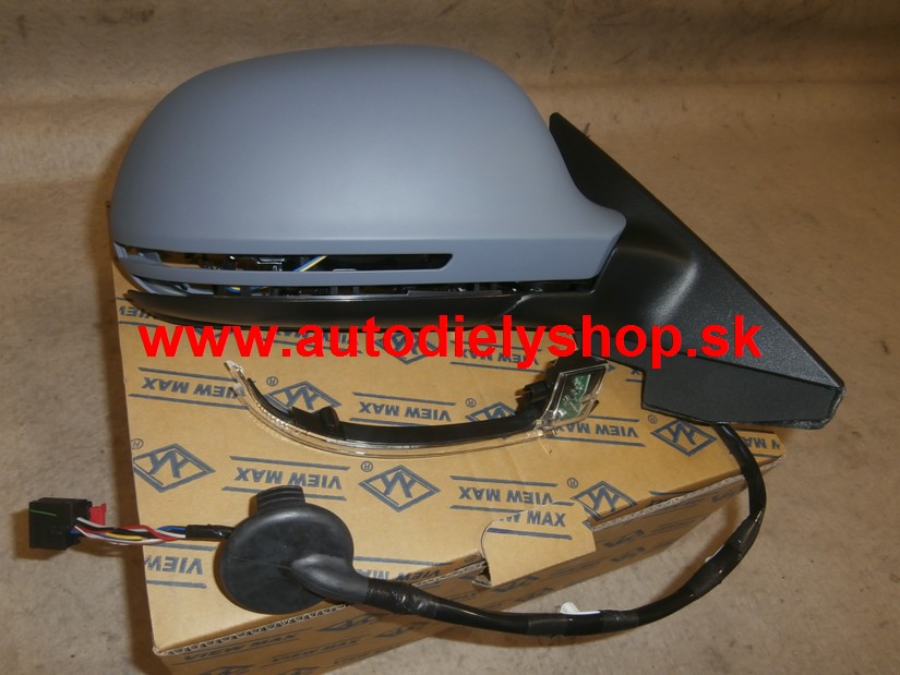Audi A3 8/2008-2012 spätné zrkadlo Pravé /8 pinové/ ,5dv