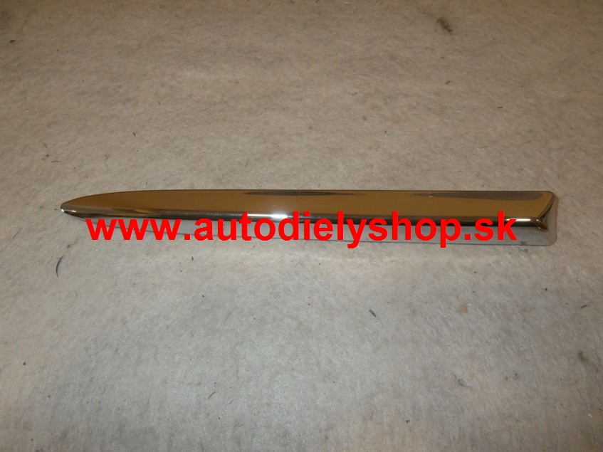 Fiat 500 7/2007- lišta nárazníka, Pravá /chrómová/ horná