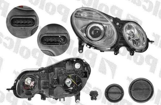 Mercedes W211 "E" 7/2006-3/2009 svetlo H7+H7 Pravé