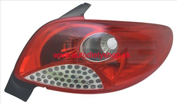 Peugeot 206+ 2/2009-zadné svetlo Pravé