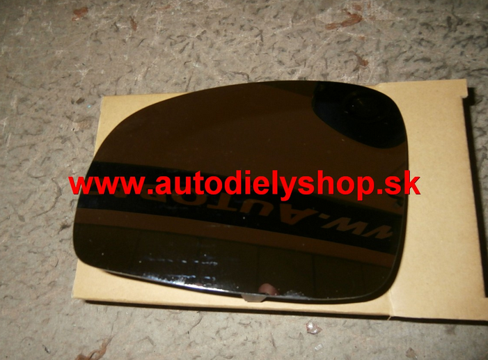 Škoda FABIA 3/2010- sklo zrkadla ľavé,vyhrievané,chromové
