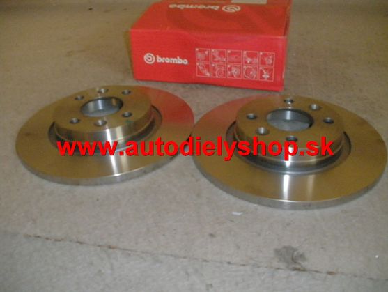 VW BORA 9/98- zadné kotúče 230mm Sada / BREMBO /