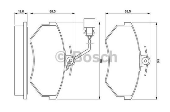 Audi 80 9/86-9/91 predné platničky / BOSCH