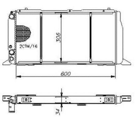 Audi 80 9/86-9/91 chladič motora/NRF
