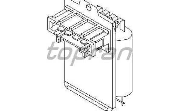 VW Golf III 9/91-8/97 odpor vnútorného ventilátora / TOPRAN /