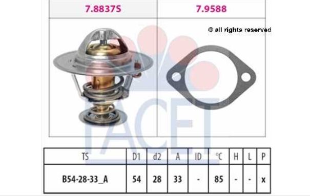 Kia CARENS 09/06- termostat chladenia /FACET/