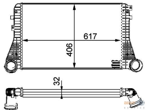 Audi A3 8/08-2012 chladič vzduchu intercooler