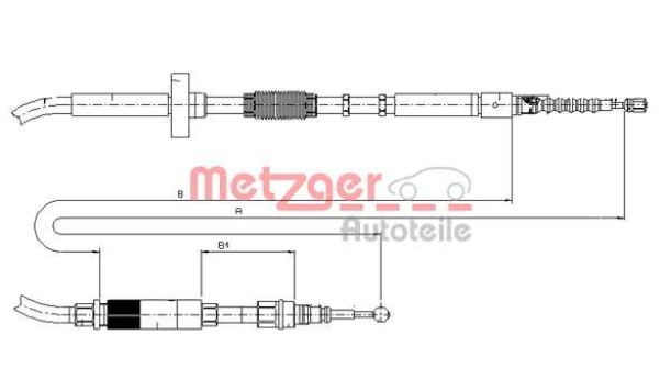 Audi A4 3/99-9/00 lanko ručnej brzdy zadné obojstranné