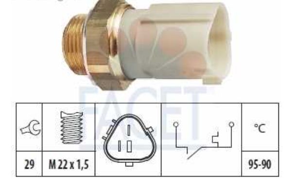 VW Polo 1/02-5/05 teplotný spínač ventilátora chladenia 