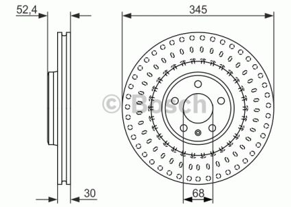  Audi A5 6/07-2011 predné brzdové kotuče L+P LPR