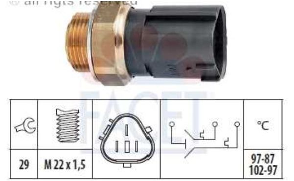 VW TOURAN 1/03- teplotný spínač ventilátora chladenia