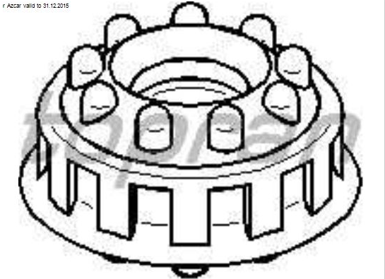 Audi A6 6/94-4/97 oporný krúžok horného uloženia tlmiča