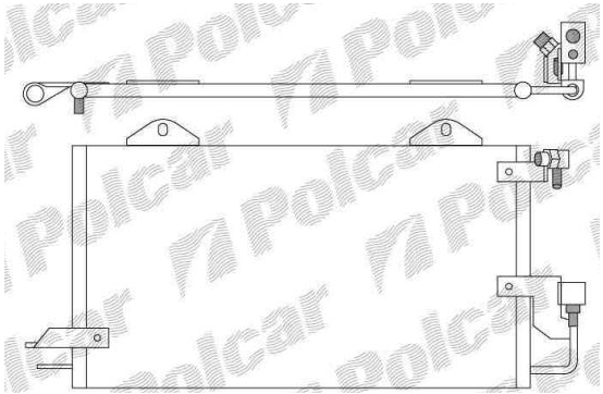 Audi A6 6/94-4/97 chladič klimi 1,9TDI