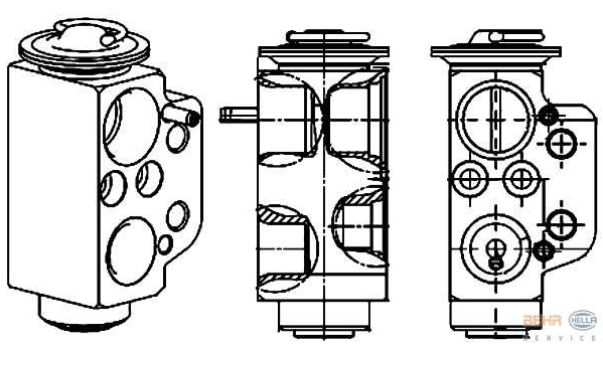 VW TRANSPORTER T5 4/03-11/09 expanzný ventil klimatizácie 