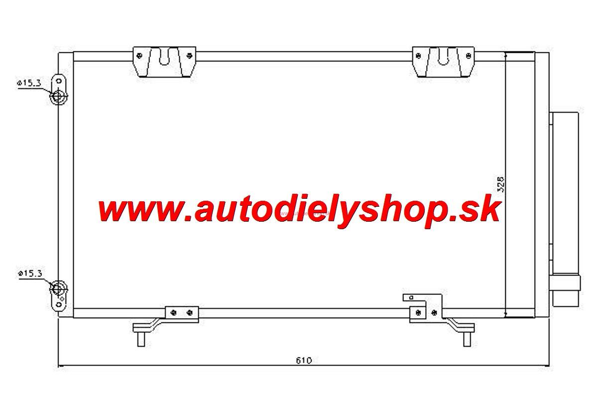 Toyota AVENSIS 10/97-9/00 chladič klimatizácie 