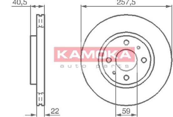 Fiat FIORINO 02/08- predné brzdové kotúče sada /KAMOKA/