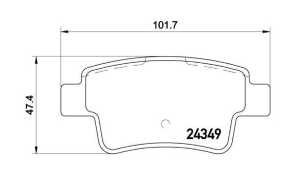 Fiat PUNTO EVO 07/08-03/12 zadné platničky sada /BREMBO/