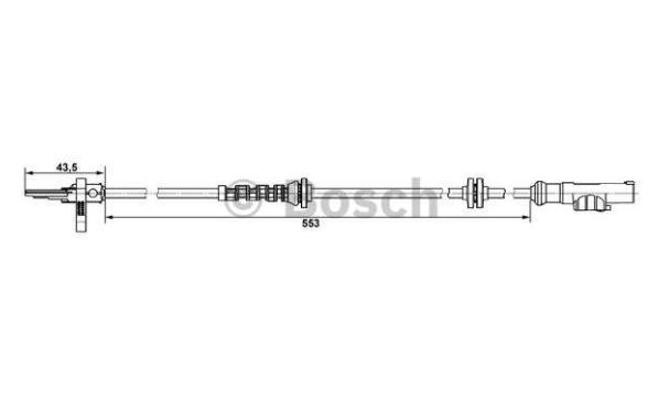 Fiat PUNTO EVO 07/08-03/12 snímač počtu otáčok kolies na zadnú nápravu 