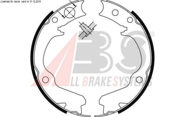 Subaru OUTBACK 09/09- sada brzdových čeľustí parkovacej brzdy 