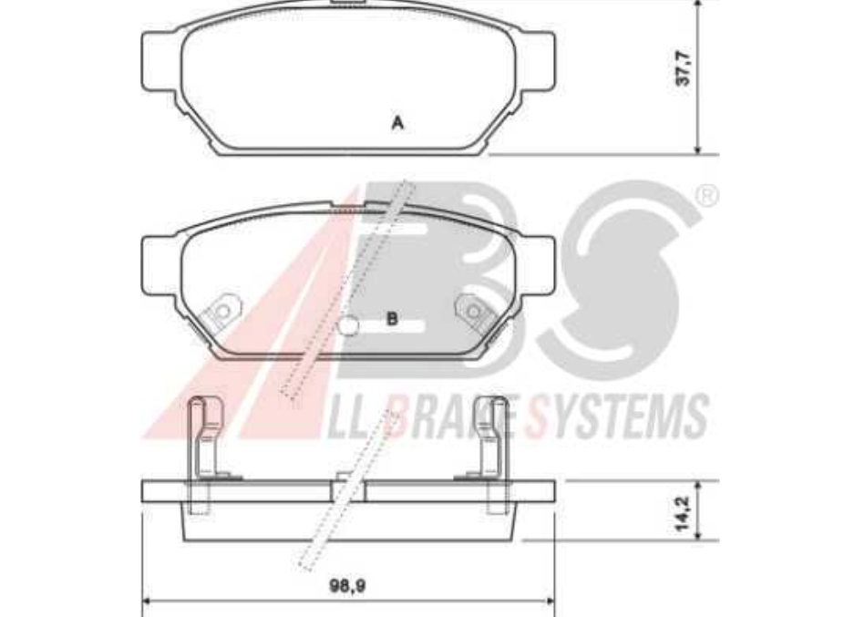 Mitsubishi COLT 10/02- zadné platničky Sada /A.B.S.
