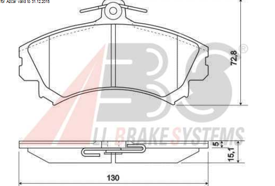 Mitsubishi COLT 10/02- predné brzdové platničky 