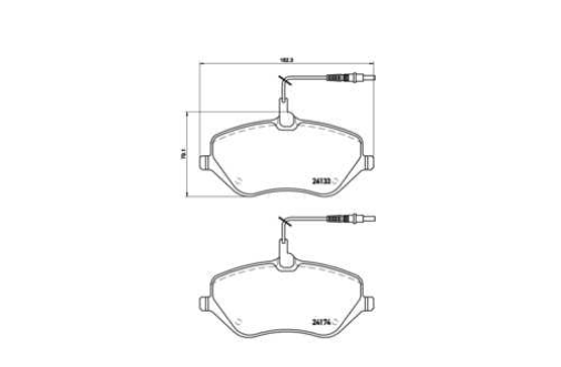 Citroen C6 09/05-predné platničky Sada /BREMBO / 162,4mm