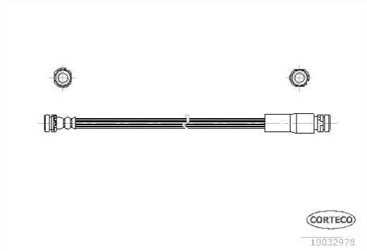 Mazda 2 04/03- brzdová hadica zadná 