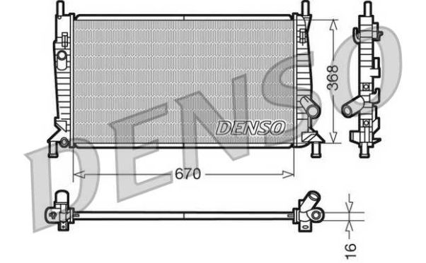 Mazda 5 02/05- chladič vody pre všetky motory /DENSO/