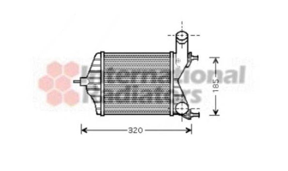 Lancia MUSA 10/04-  chladič vzduchu INTERCOOLER pre 1,3 D Multijet /VAN WEZEL/