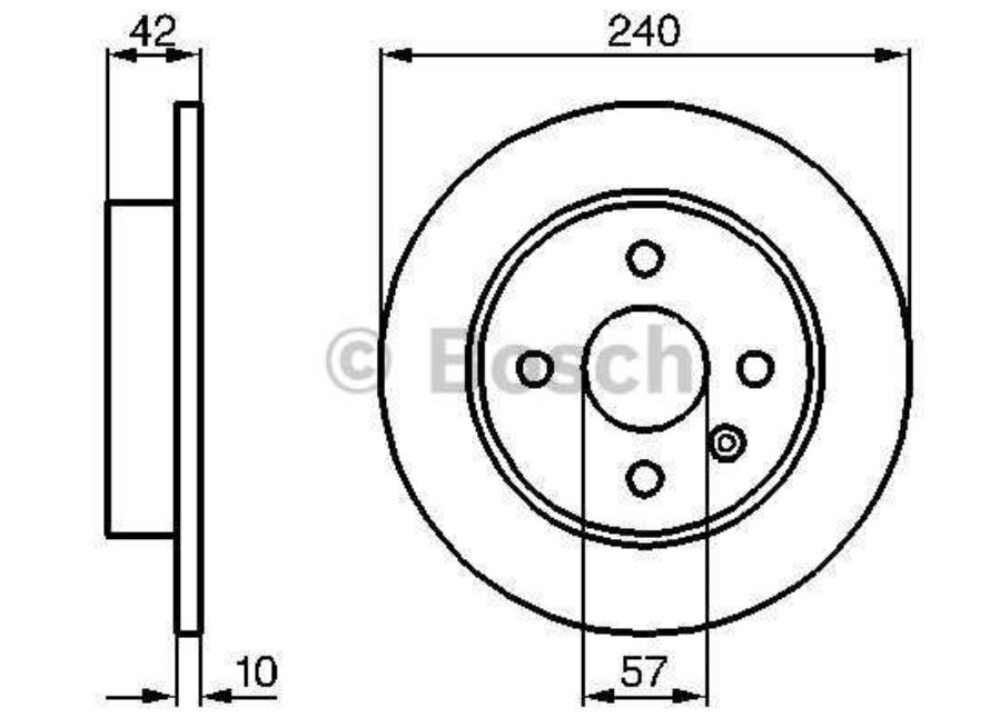 Opel ASTRA H 02/07-  zadné brzdové kotúče sada L+P/SRL/