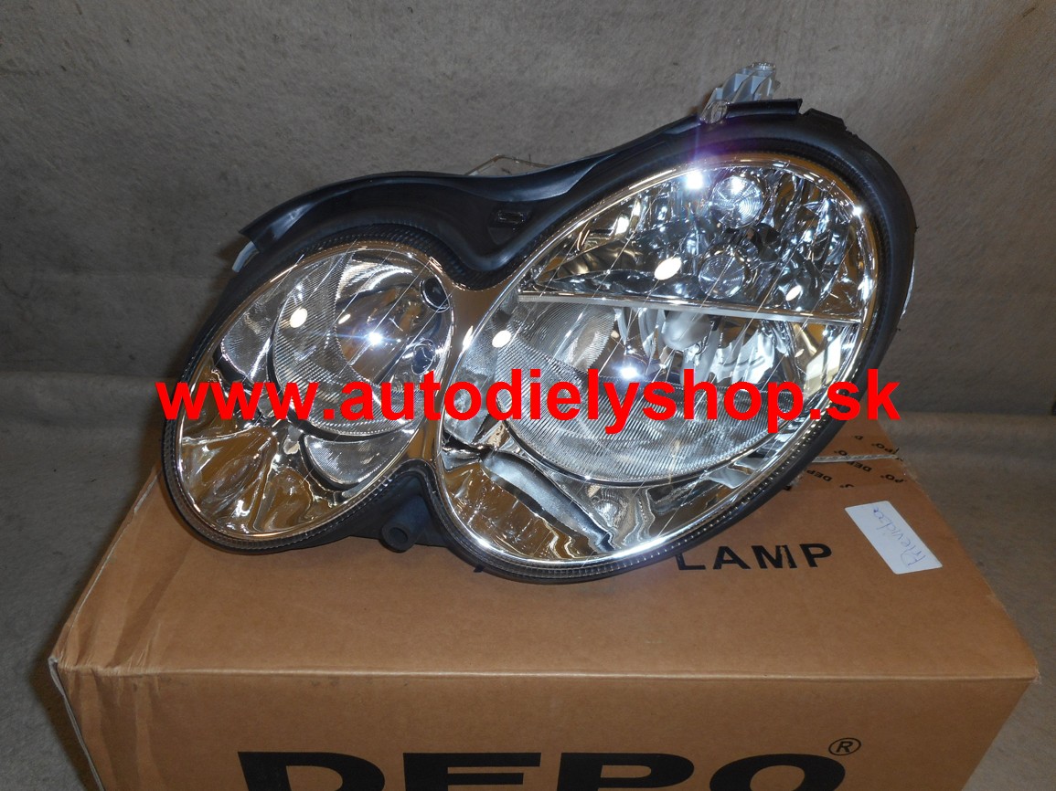 Mercedes CLK 06/02-05/09 predné svetlo H7+H7 ľavé