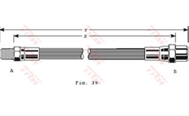 Mercedes CLK 06/02-05/09 brzdová hadica zadná obojstranná /TRW/