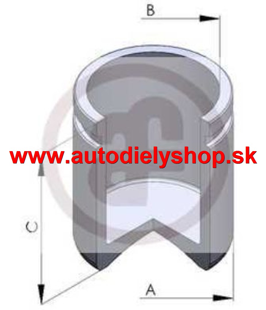 Citroen C6 09/05-piest brzdového strmeňa predný