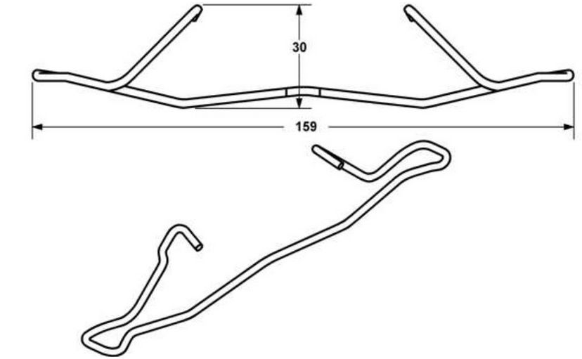 Opel MERIVA 06/10- pružina brzdového strmeňa/ATE/