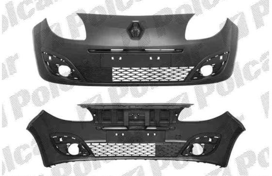 Renault TWINGO 8/2007-2012 predný nárazník s podkladom 