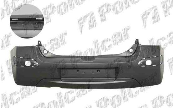 Renault TWINGO 8/2007-2012 zadný nárazník s podkladom 