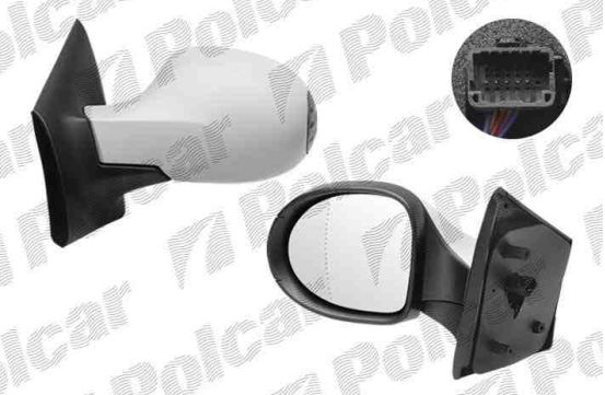 Renault TWINGO 8/2007-2012 elektrické spätné zrkadlo ,na lakovanie  , ľavé
