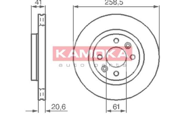 Renault TWINGO 8/2007-2012 predné brzdové kotúče sada L+P /KAMOKA/