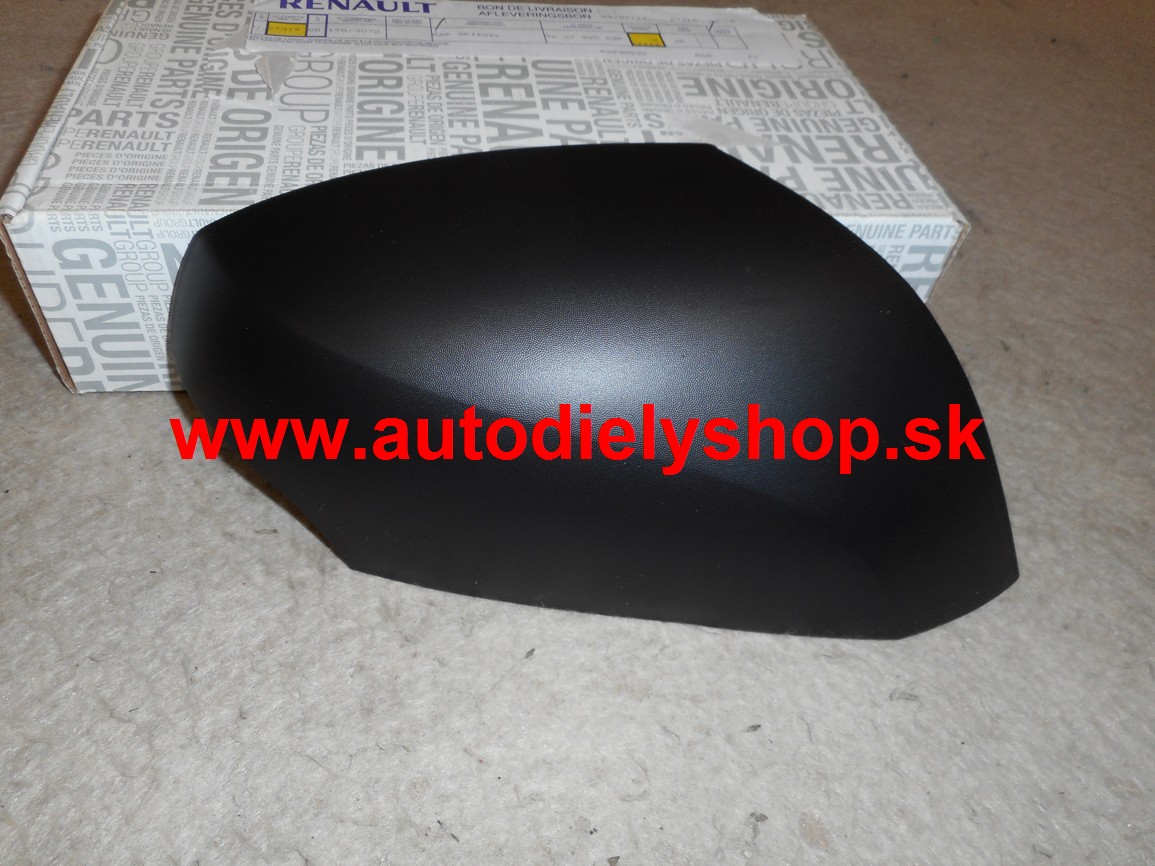 Renault FLUENCE 2/2010- kryt spätného zrkadla, čierny pravý
