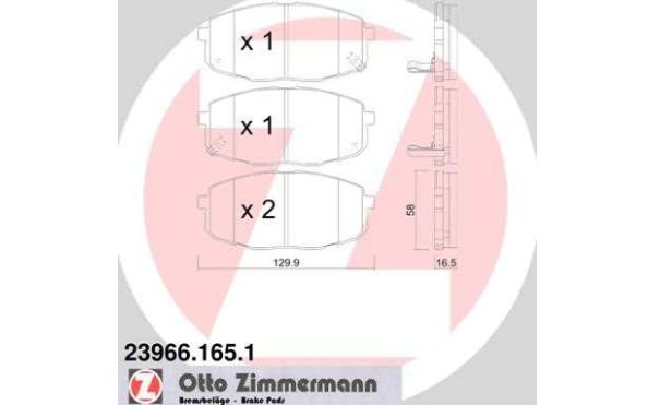 Hyundai ix35 4/2010- predné platničky sada /ZIMMERMANN/