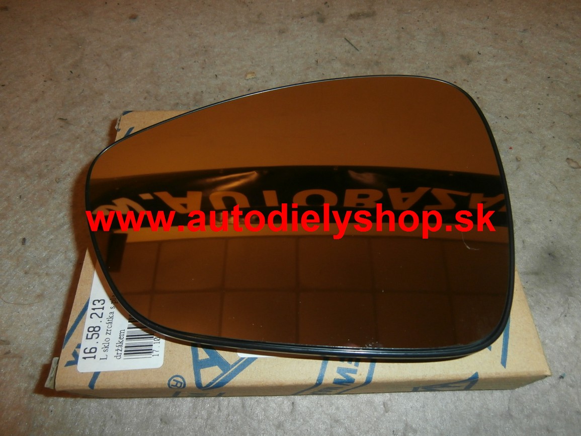 Citroen C3 II 11/09- sklo zrkadla s držiakom vyhrievané ľavé