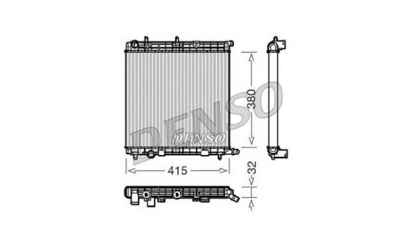 Citroen C3 II 11/09- chladič vody pre 1,1-1,4-1,4 VTi /DENSO/