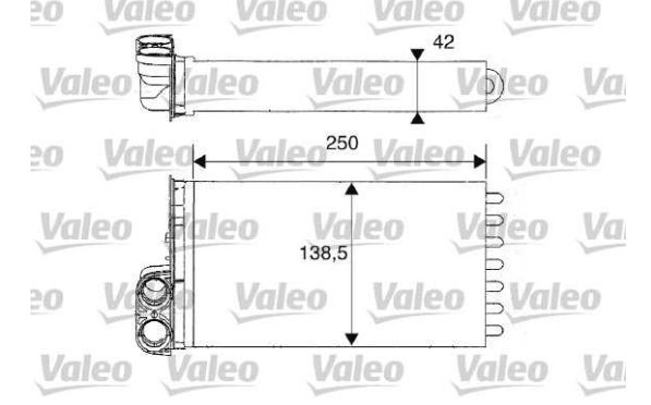 Citroen C3 II 11/09- radiátor kúrenia pre 1,1-1,4 HDi 70 /VALEO/