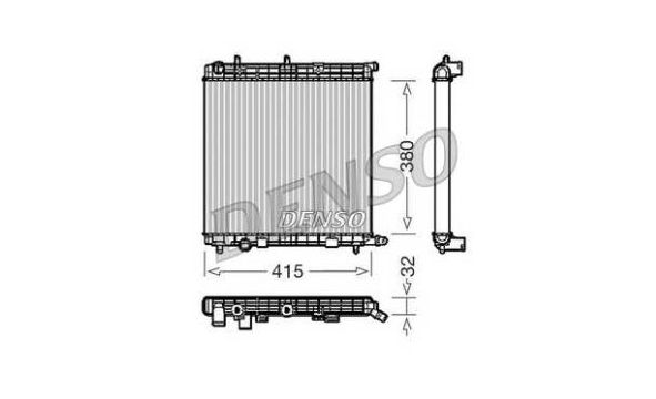 Citroen C3 PICASSO 09- chladič vody pre 1,4VTi 95 /DENSO/
