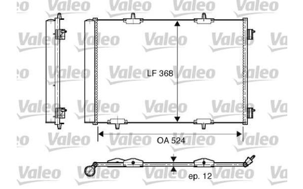 Citroen C3 PICASSO 09- chladič klimatizácie pre 1,4 VTi 95-1,6 HDi-1,6 VTi 120 