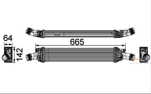 Audi Q5 11/2008-chladič vzduchu Intercooler 2.0
