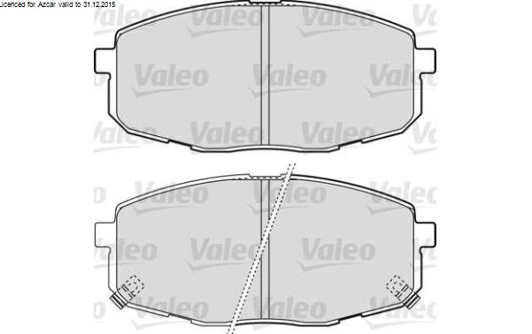 KIA Cee'd 5/2012- predné brzdové platničky Sada /VALEO/